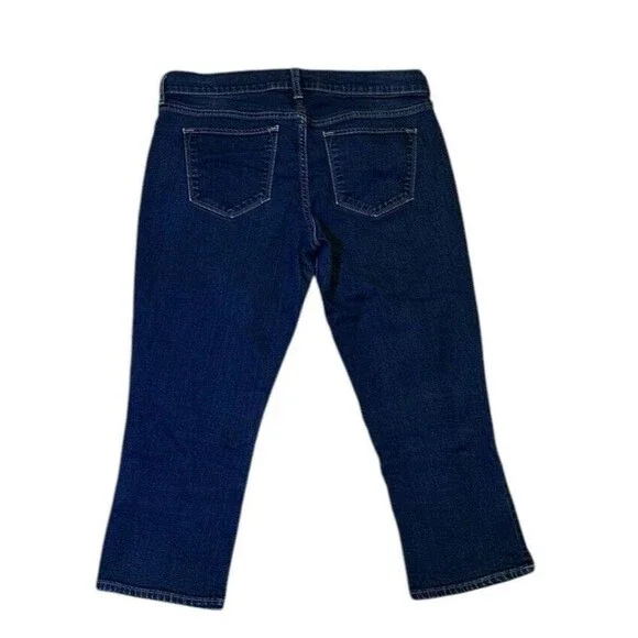 Old Navy flirt size 8 Blue mid rise Capri crop Denim stretchy - Picture 10 of 12